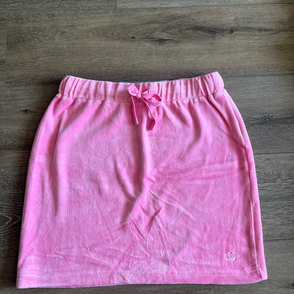 Juicy Couture Velvet Pink Mini Skirt